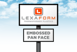 Lexaform | Signage | Flat Pan with Embossed Copy